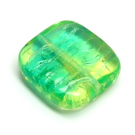 Stačiakampis stiklas žalsvai gelsvas 16x15 mm