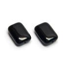Stiklas juodas stačiakampės pagalvėlės formos 12x8 mm