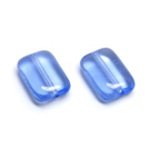 Stiklas melsvas stačiakampės pagalvėlės formos 12x8 mm