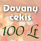 Dovanų čekis 100 Lt vertės