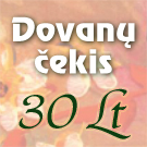 Dovanų čekis 30 Lt vertės