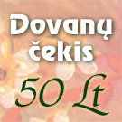 Dovanų čekis 50 Lt vertės