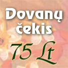 Dovanų čekis 75 Lt vertės