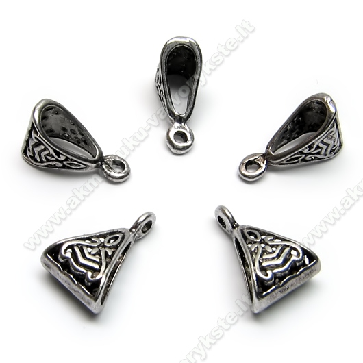 Tibeto sidabro pakabutis - laikiklis 15x10 mm
