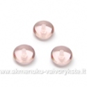 Rausvo stiklo diskeliai 7x4 mm
