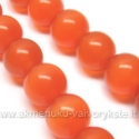 Katės akis pastelinė raudonai oranžinė rutuliuko formos 12 mm