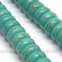 Hovlitas turkio spalvos diskelio formos 8x4 mm