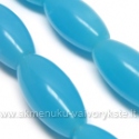 Žadeitas dirbtinis žydras ovalinio cilindro formos 30x15 mm