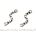 Sujungimai S formos platinos spalvos 17 mm