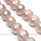 Perlų švelniai rausvų 8 mm  juosta 36 mm