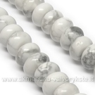 Baltas hovlitas rondelės formos 8 mm