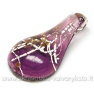 Lampwork stiklo su folija pakabukas alyvinis 55 mm