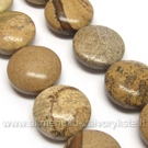 Paveikslinis jaspis disko formos 20 mm