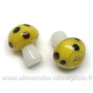 Geltonas stiklinis grybukas 18x15 mm