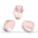 Facetuotas čekiškas stiklas rausvas 8x6 mm
