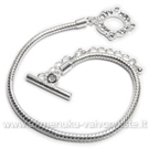 Sidaro spalvos apyrankė "Pandora" stiliaus karoliukams verti 18 cm