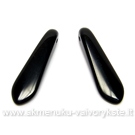 Juodas stiklinis lašas 21 mm