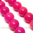 Ciklameno spalvos žadeito karoliukai 14 mm