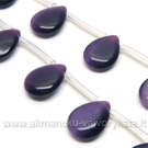 Katės akis violetinė plokščio lašelio formos 16x12 mm