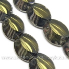 Gelsvas stiklas sidabruotais kraštais 16 mm