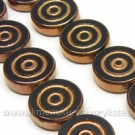 Juodas stiklas padengtas variu disko formos 16 mm