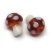 Rudas stiklinis grybukas 18x15 mm