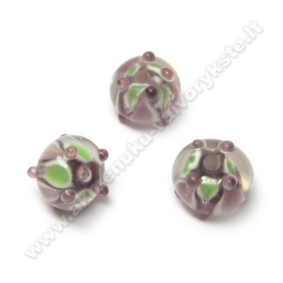 Lampwork karoliukai alyviniai 12x8 mm