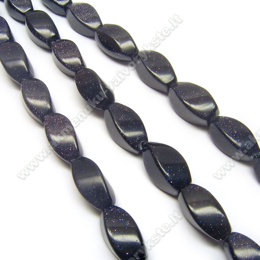 Kairo naktis briaunoto susukto ovalo formos 16x8 mm