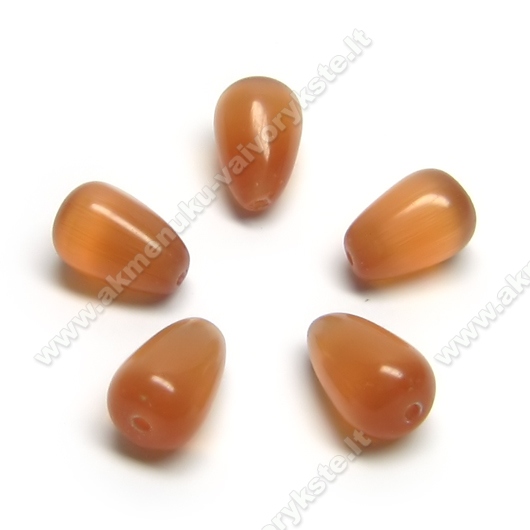 Katės akis ruda lašelio formos 12x8 mm