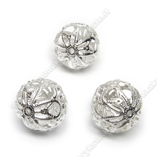 Ažūrinis pasidabruotas stambus apskritas intarpas 18 mm 