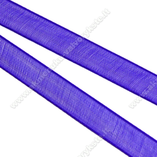 Organzos juostelė mėlynai violetinė 6 mm pločio