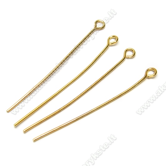 Aukso spalvos vinukai su kilpute 4 cm.