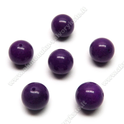 Žadeitas tamsiai violetinis apvalus 14 mm