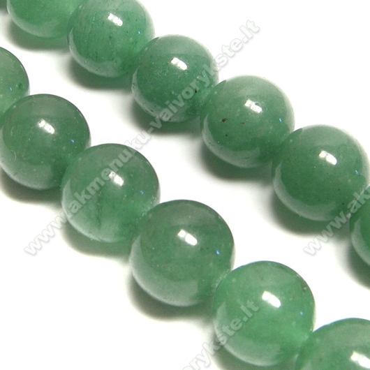 Natūralus žalias avantiūrinas 12 mm karoliukas