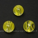 Stiklas geltonomis juostelėmis rutuliuko formos 10 mm