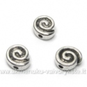 Spiralės formos tibeto sidabro intarpai 8 mm