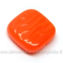 Stačiakampis stiklas oranžinis 16x15 mm