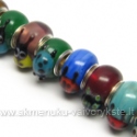 Įvairiaspalvių Pandora stiliaus karoliukų 13 mm rinkinys 10 vnt.