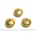 Aukso spalvos intarpas "Diskelis" 10mm