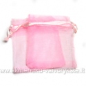 Organza maišelis rožinės spalvos 9.5 x 11.5 cm