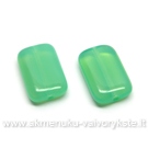 Stiklas žalios pastelinės spalvos stačiakampės pagalvėlės formos 15x10 mm
