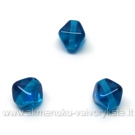 Stiklas mėlynas keturbriaunio rombo formos 6 mm