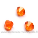 Čekiškas stiklas oranžinis dvipusio konuso formos 4 mm