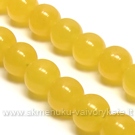 Žadeitas geltonas rutuliuko formos 8mm