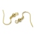 Aukso spalvos auskarų kabliukų su karoliuku pora 18 mm