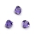 Čekiškas stiklas violetinis dvipusio konuso formos 4 mm