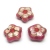 Cloisonne karoliukai rausvi gėlytės formos 16 mm