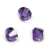 Čekiškas stiklas violetinis dvipusio konuso formos 5 mm